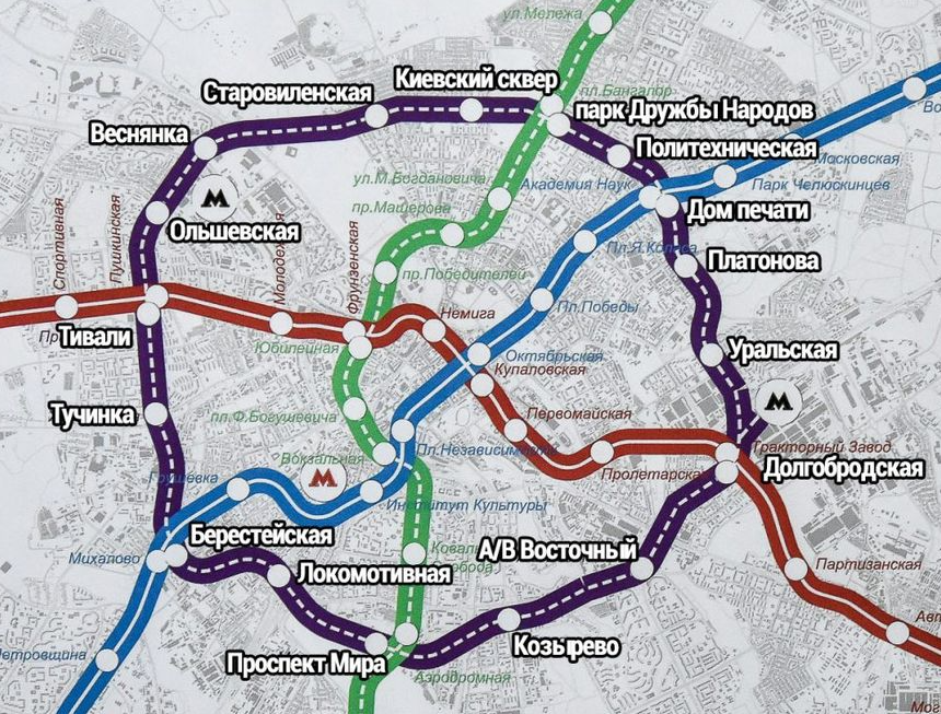 В Минске появится 4-я линия метро - Кольцевая